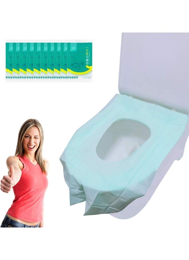 Ditind Ditind Toilet Seat Covers Disposable, 30 Pcs Toilet Seat Covers for Travel Accessories (15.8 60cm), Extra Large PE Film Travel Toilet Mats Covers for Kids and Adults Potty Training  - Image 1