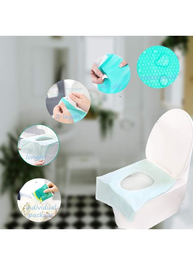 Ditind Ditind Toilet Seat Covers Disposable, 30 Pcs Toilet Seat Covers for Travel Accessories (15.8 60cm), Extra Large PE Film Travel Toilet Mats Covers for Kids and Adults Potty Training  - Image 5