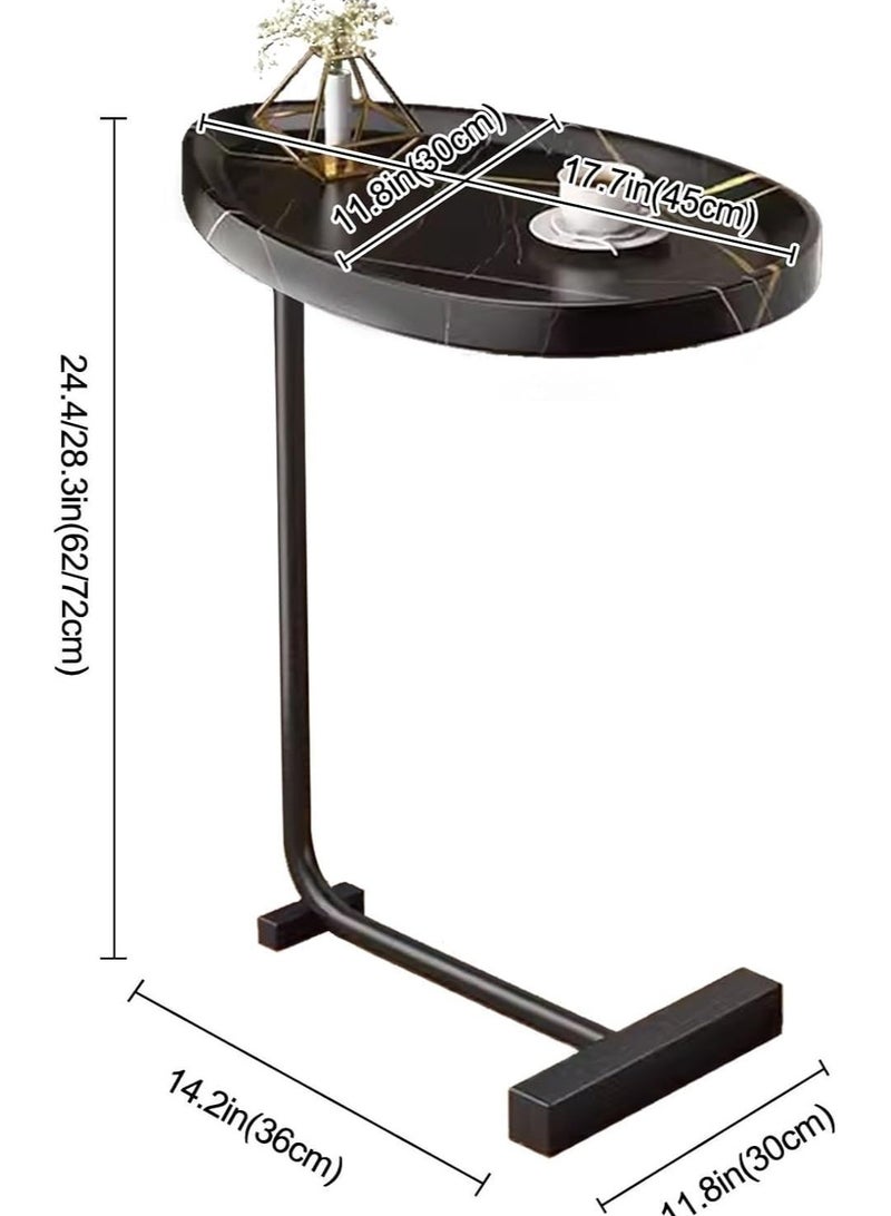 Generic C-Shaped End Table,C Table for Couch,Coffee End Table,Sofa Snack Side Side Tables,with Metal Frame, Industrial for Living Room,Bedroom  - Image 3
