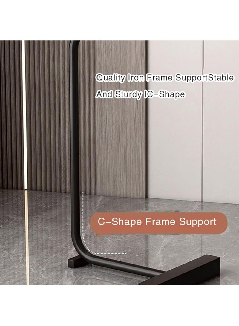 Generic C-Shaped End Table,C Table for Couch,Coffee End Table,Sofa Snack Side Side Tables,with Metal Frame, Industrial for Living Room,Bedroom  - Image 5