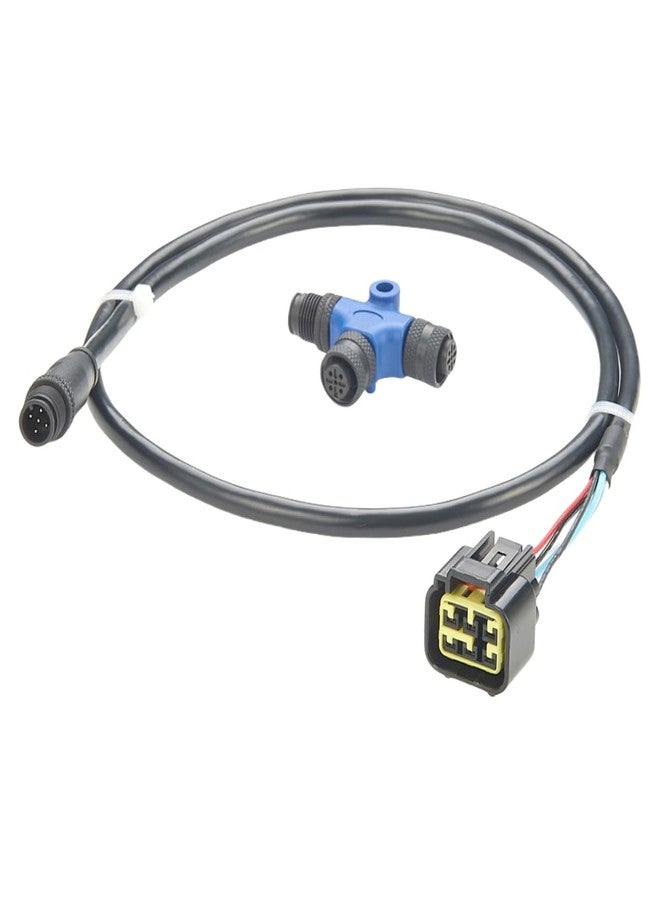 Plinkwirekb NMEA 2000 N2k 6Pin Engine Interface Cable M12 5Pin to 6Pin Engine 06653-ZZ3-760HE for Lowrance Simrad B&G Navico & Garmin Networks(1M/3.28FT) (Cable+T Connector) - Image 1
