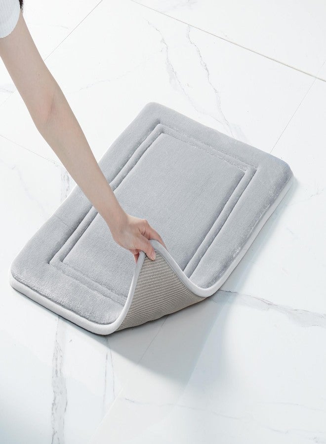 TRULY SOFT Memory Foam Grey Polyester 2-Piece 17x24 Mat Set, Solid Themed, for Men and Women, Oeko-TEX Certified Confidence - Image 3