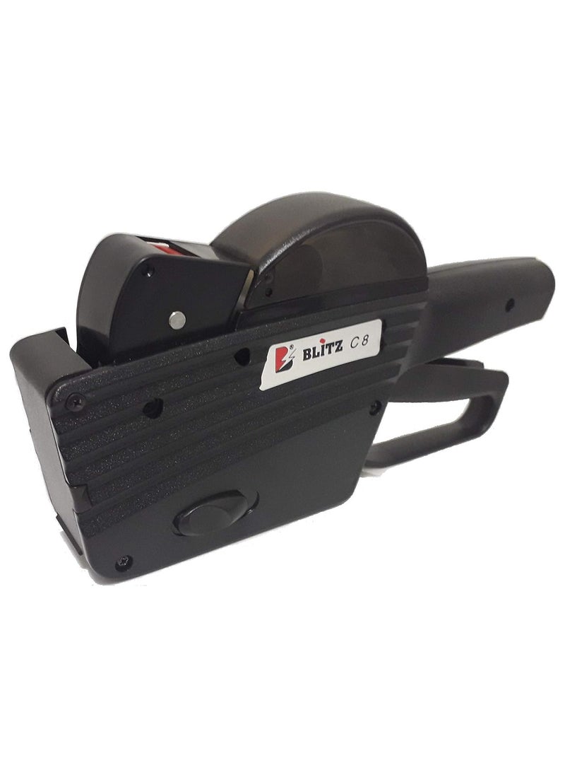 Blitz - Blitz Price Gun Model C8 Black - 1 Line - 8 Digits for 26 x 12 mm Labels - Image 1