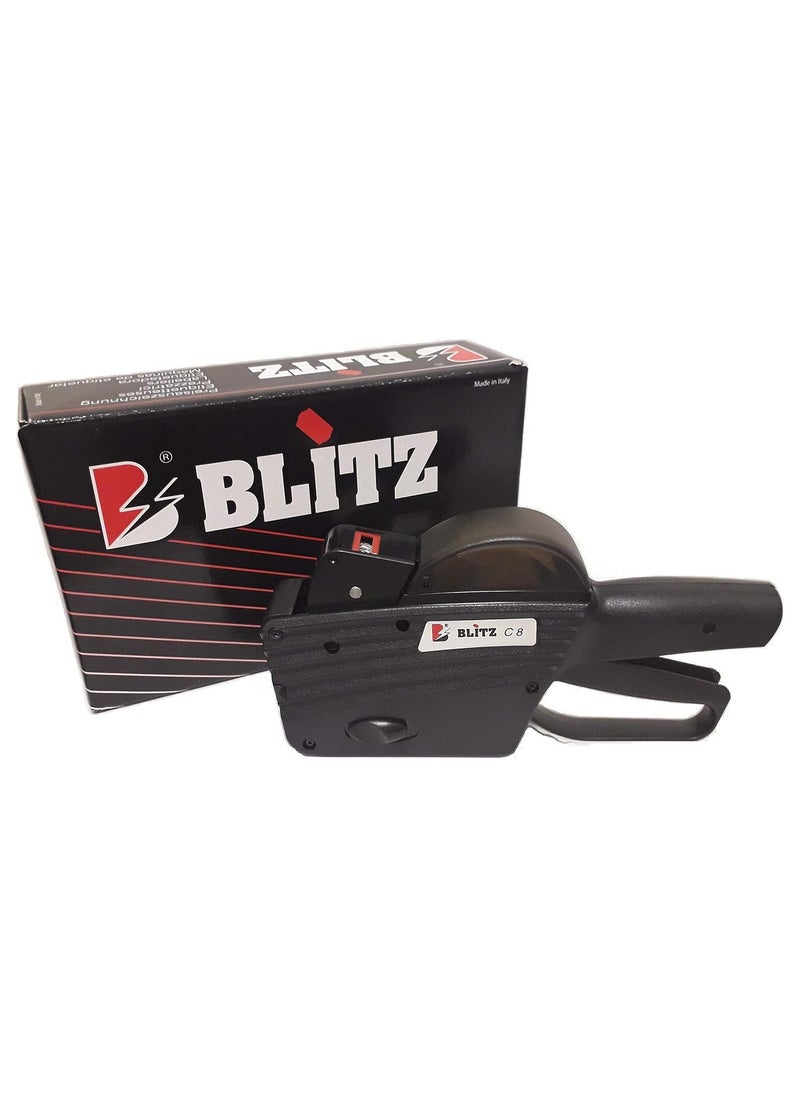 Blitz - Blitz Price Gun Model C8 Black - 1 Line - 8 Digits for 26 x 12 mm Labels - Image 1