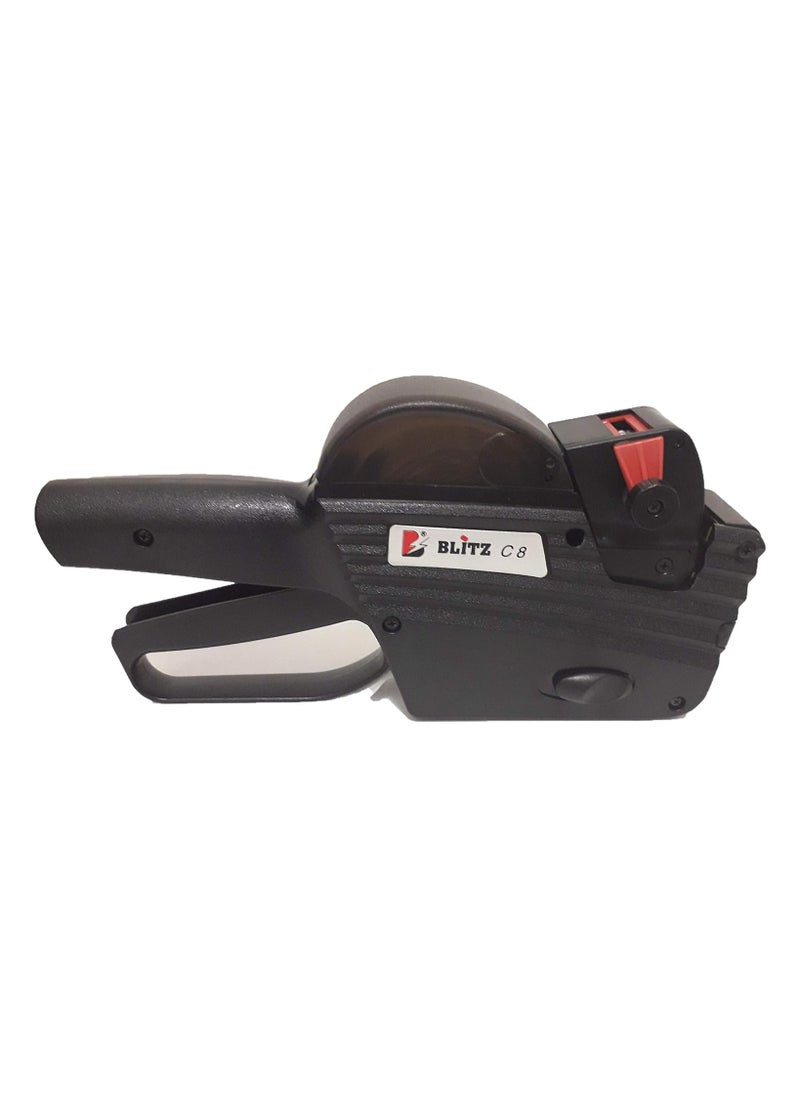 Blitz - Blitz Price Gun Model C8 Black - 1 Line - 8 Digits for 26 x 12 mm Labels - Image 1