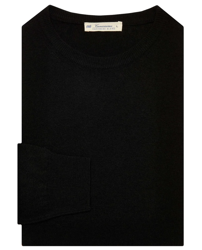 Camicissima ROUND NECK BLEND CASHMERE CREW NECK SWEATER