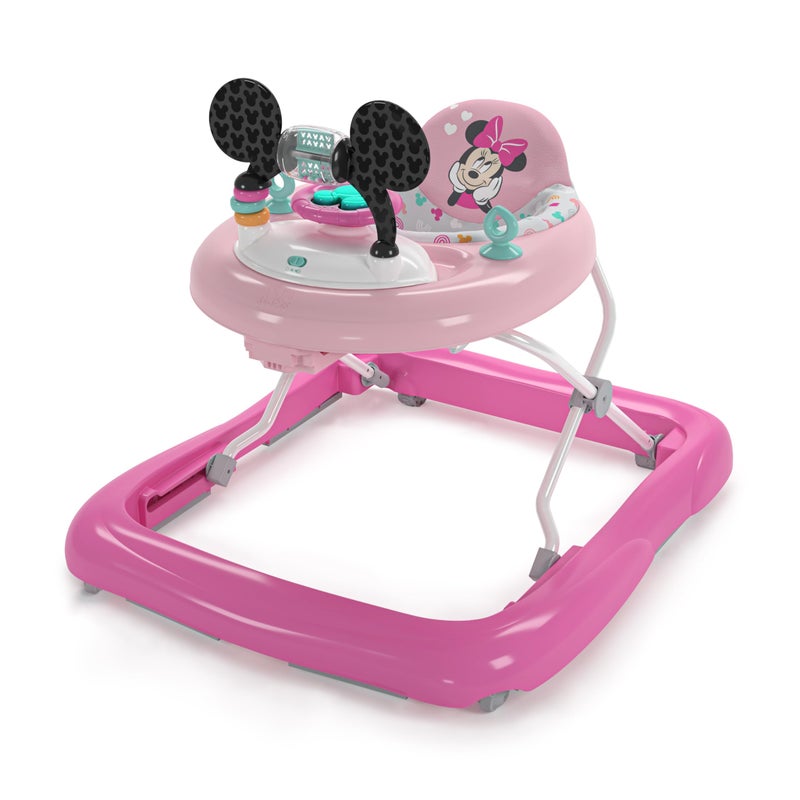 Bright Starts Bright Starts Disney Baby Minnie Mouse Forever Besties 2in1 Baby Activity Walker Easy Fold Frame and Removable Toy Station 6 Months and up