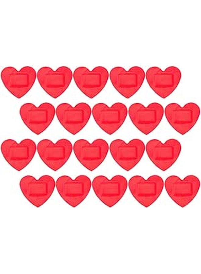 30 Pcs Heart Shaped Adhesive Bandages Breathable Wound Care Patches For Outdoor First Aid Small Cuts - Image 1