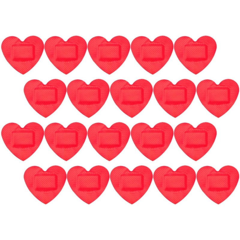 30 Pcs Heart Shaped Adhesive Bandages Breathable Wound Care Patches For Outdoor First Aid Small Cuts - Image 2