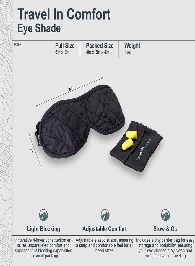 COCOON - Premium - Eye Shade, Sleep Eye Mask for Men Women, Light Blocking, Foam Ear Plugs - Black - Image 3