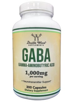 Double Wood Supplements GABA 1,000mg Per Serving, 300 Capsules  - Image 1