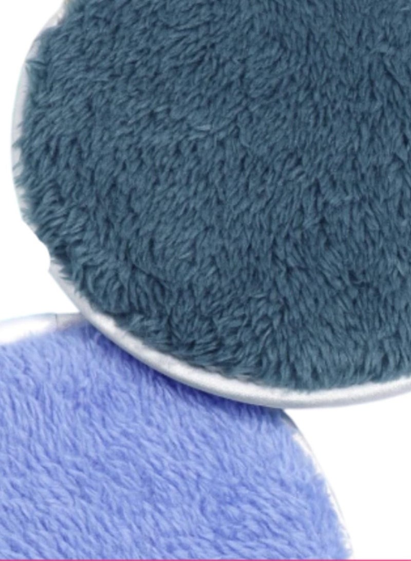 مجموعة اسفنج المكياج بيوتي بلندر مكون من 3 قطع بشكل بيضاوي جاف للاستخدام المزدوج قابلة لاعادة الاستخدام وقابلة للغسل , خاصة لإزالة مستحضرات التجميل. - Image 4