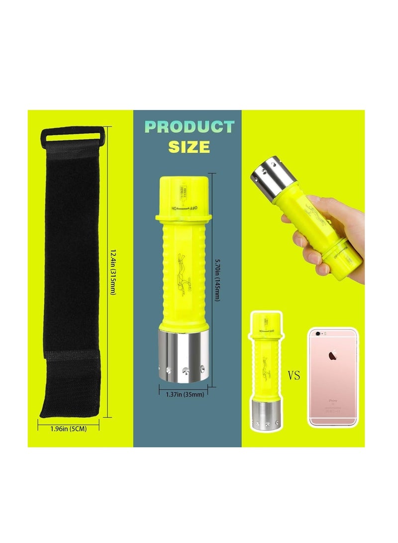 oakura 2-Pack Scuba Diving Flashlights - Ipx8 Waterproof, 1200 Lumens, 3 Modes - Professional Underwater Flashlights For Scuba Diving & Night Snorkeling (Batteries Not Included) - Image 4