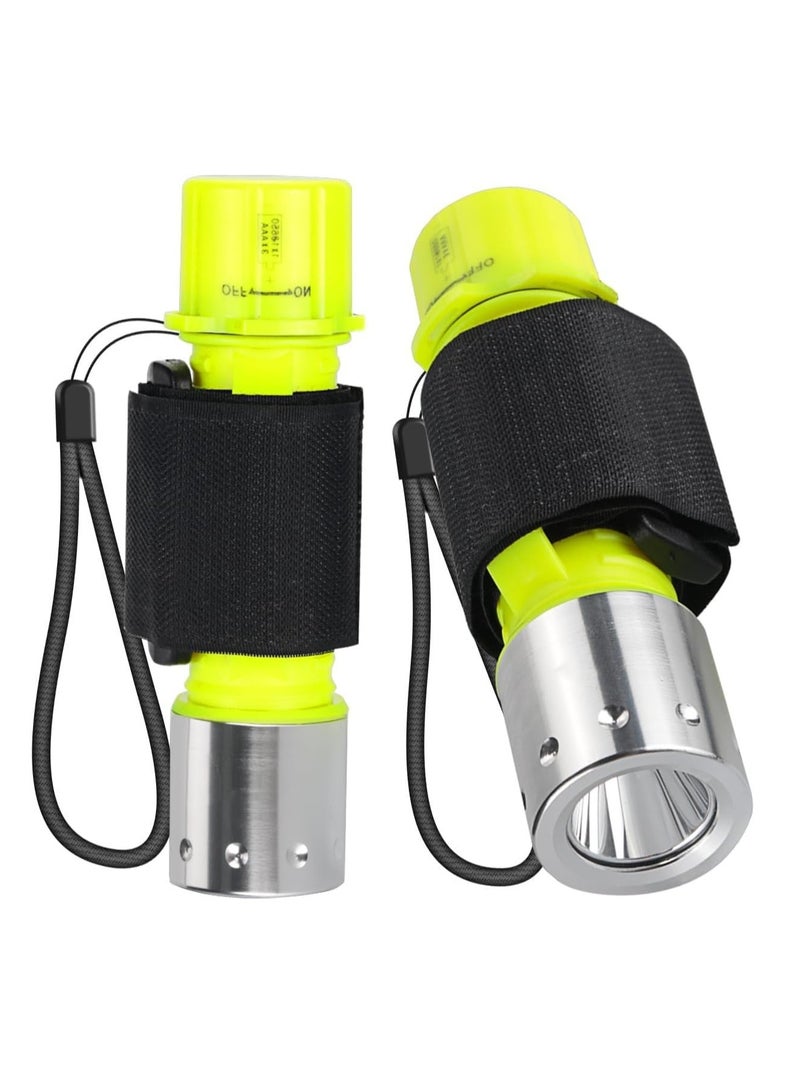 oakura 2-Pack Scuba Diving Flashlights - Ipx8 Waterproof, 1200 Lumens, 3 Modes - Professional Underwater Flashlights For Scuba Diving & Night Snorkeling (Batteries Not Included) - Image 1