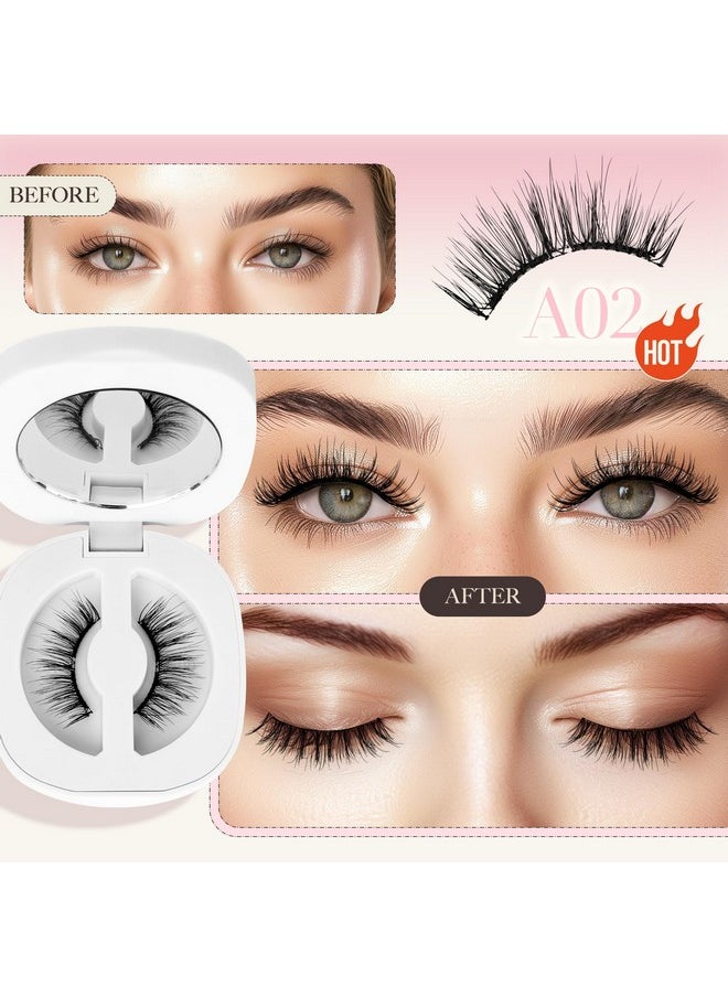 لاش فيو رموش مغناطيسية مطورة من LASHVIEW مع أداة تطبيق، رموش مغناطيسية ناعمة قابلة لإعادة الاستخدام بمظهر طبيعي، لا تحتاج إلى غراء، مجموعة رموش مغناطيسية، سهلة الارتداء والإزالة (A02)  - Image 2