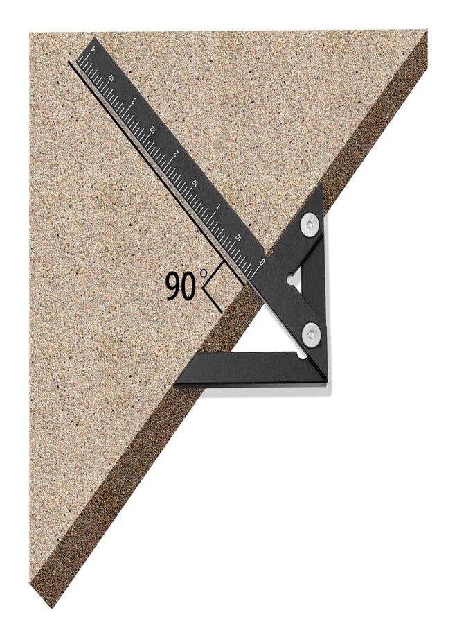 KETIPED Aluminum Imperial Circle Center Positioning, 45/90 Degree Positioning Ruler, Right Angle Positioning, Centerline Positioning, Multi-Function Arrow Ruler, High-Precision Measuring Ruler,044BK - Image 5