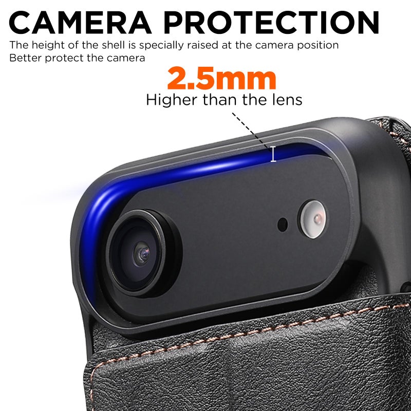 Suteni For Iphone Air Q05 2-In-1 Multi-Function Detachable Wallet Magsafe Phone Case(Black) - Image 3