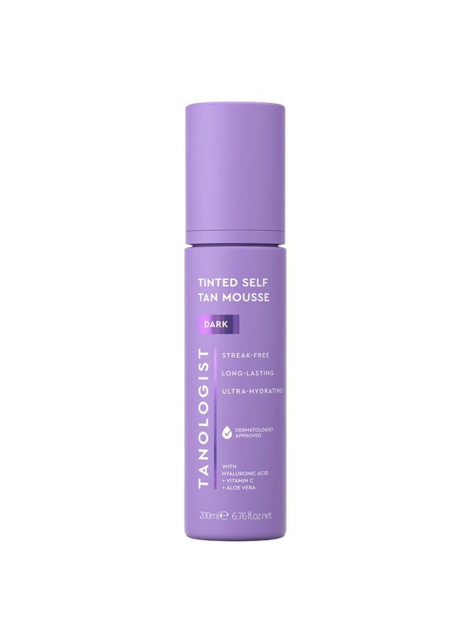 Tanologist Tinted Self-Tan Mousse - Dark - Express Tan, Quick Drying & Long Lasting - Dermatologist Tested Self Tanning Foam - Tanner Mousse with Hyaluronic Acid, Vitamin C & Aloe - 6.76 fl oz - Image 1