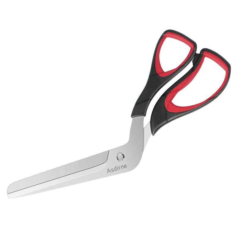 Asdirne Pizza Scissors Pizza Cutter with Ultra Sharp Detachable Blade and Ergonomic Soft Grip 103Inch BlackRed - Image 1