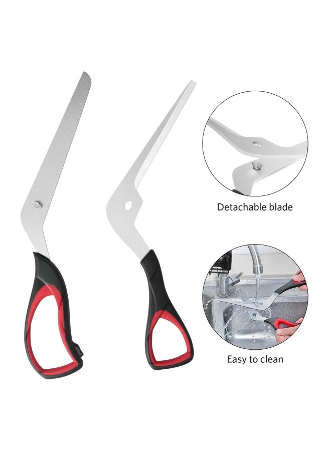 Asdirne Pizza Scissors Pizza Cutter with Ultra Sharp Detachable Blade and Ergonomic Soft Grip 103Inch BlackRed - Image 3