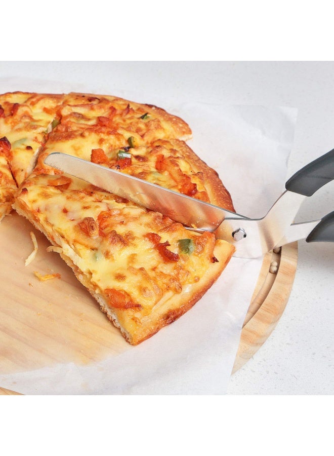 Asdirne Pizza Scissors Pizza Cutter with Ultra Sharp Detachable Blade and Ergonomic Soft Grip 103Inch BlackRed - Image 5