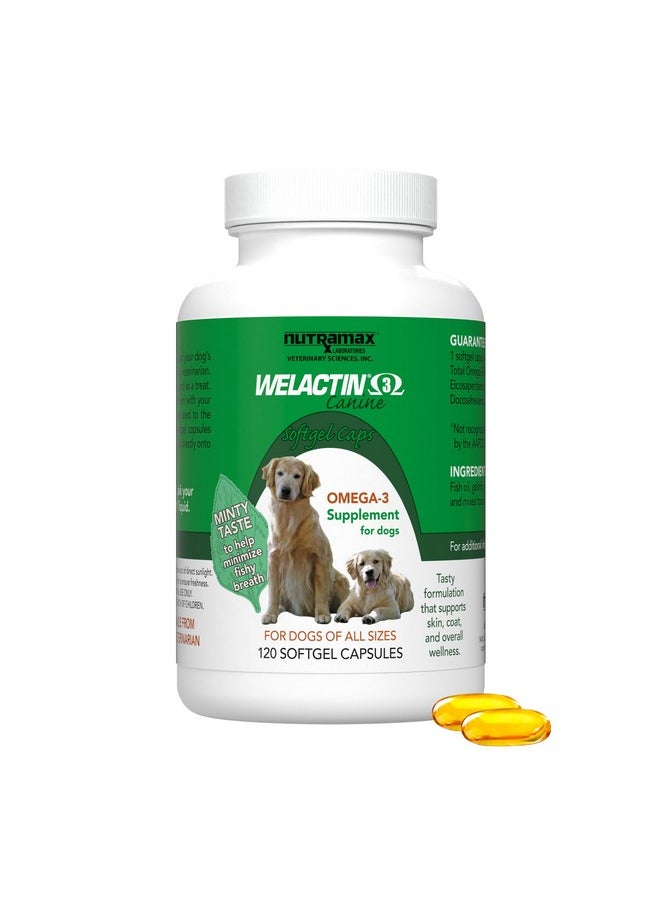 Nutramax Laboratories Nutramax Welactin Canine Soft Gel - 120 ct  - Image 1
