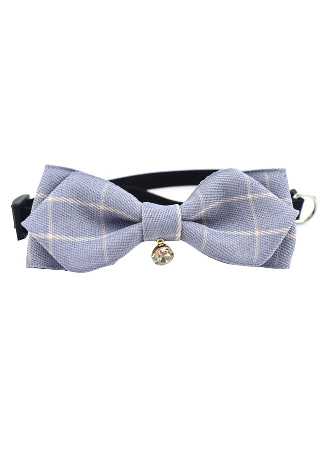 Loquat Adjustable Bowtie With Bell For Pet Blue