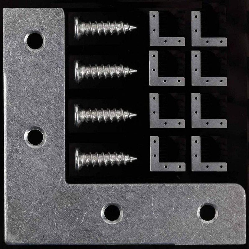 DIY Crafts Diy Crafts CTDIYHI47476 Corner Braces 25 Joining Fixing Angle Plate Shelf Brackets Supports for Joint Furniture Home Office Pack of 16 Screw Silver  - Image 4
