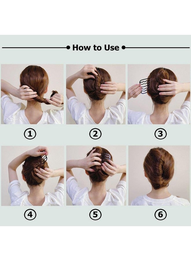 لابوهي LAPOHI 12 قطعة من أمشاط الشعر البلاستيكية الجانبية ومشبك شوكة الشعر والأسنان لتصفيفة الشعر المرفوعة، دبوس شعر على شكل حرف U، أمشاط شعر لتصفيفة الشعر العتيقة، إكسسوارات الشعر - Image 5