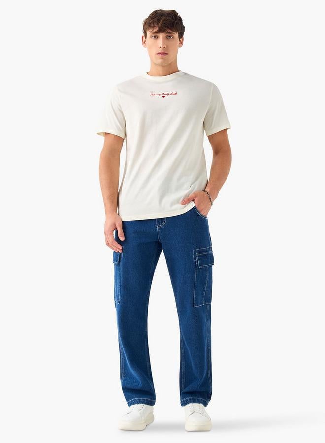 لي كوبر تيشيرت مطرز بياقة ضيقة وأكمام قصيرة من لي كوبر - Image 2