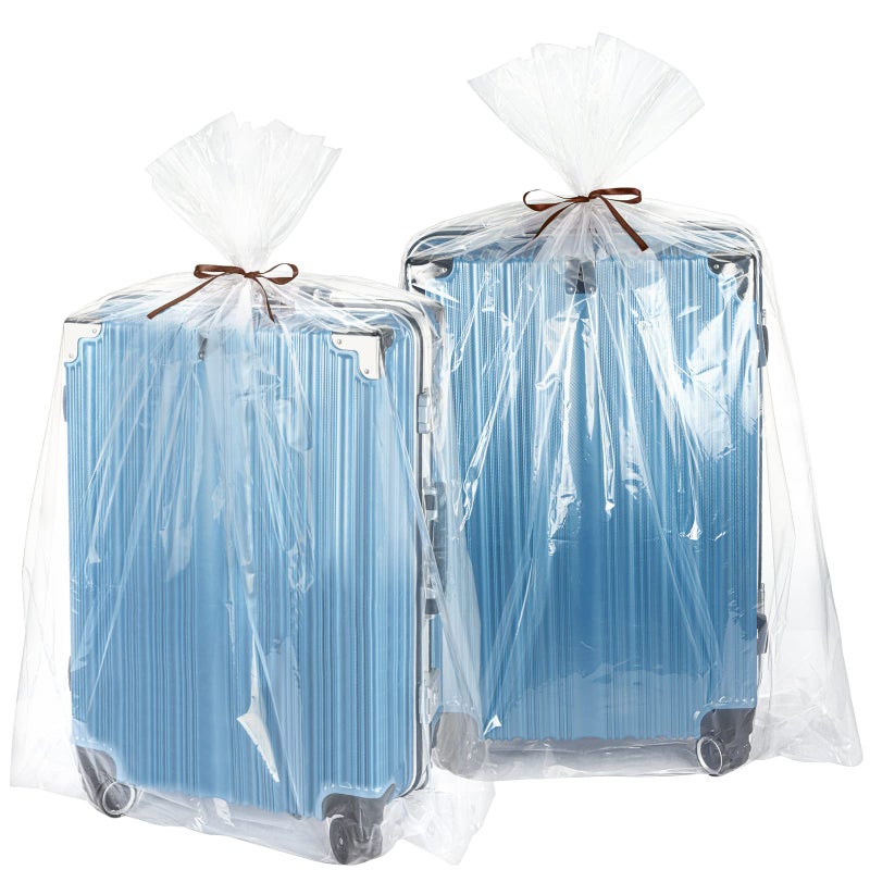 Fainne 20 Pcs Clear Giant Storage Bag 32 x 48 in 40 x 60 in 4 Mil Extra Large Clear Plastic Storage Bag Jumbo Plastic Moving Bags for Dustproof Moistureproof Luggage Suitcase Comforter Chair Bike Furniture - Image 1