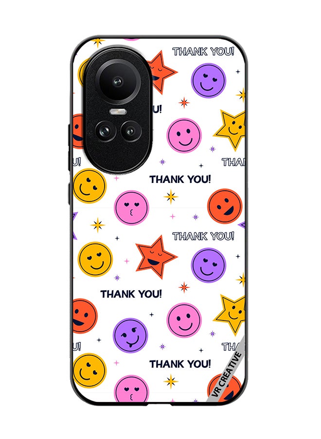 VR CREATIVE Protective Case Cover For Oppo Reno 10 Pro Thank You Seamless Design Multicolour - Image 1