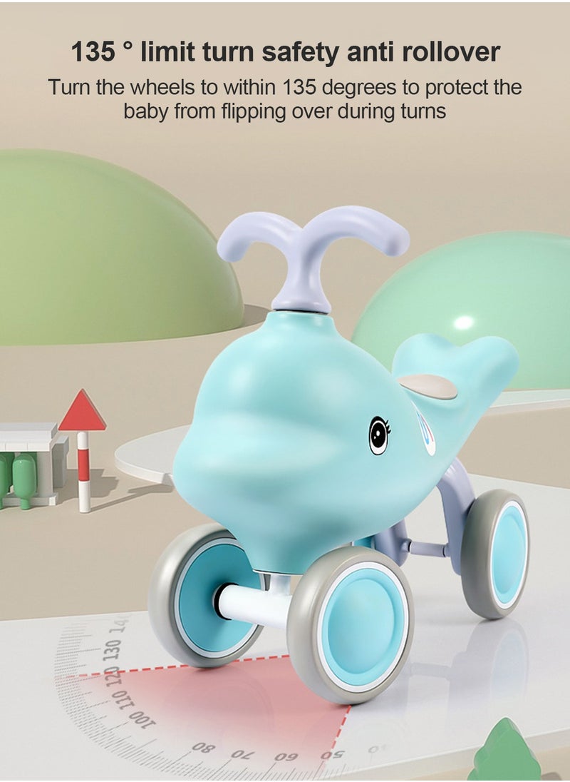 Kids Scooter with Anti-Tip Feature and 135° Steering, Enhances Balance and Coordination Skills for 1-3 Year Olds. Safe and Durable Four-Wheel Toy Vehicle with Soft Seat, Non-Slip Handles .