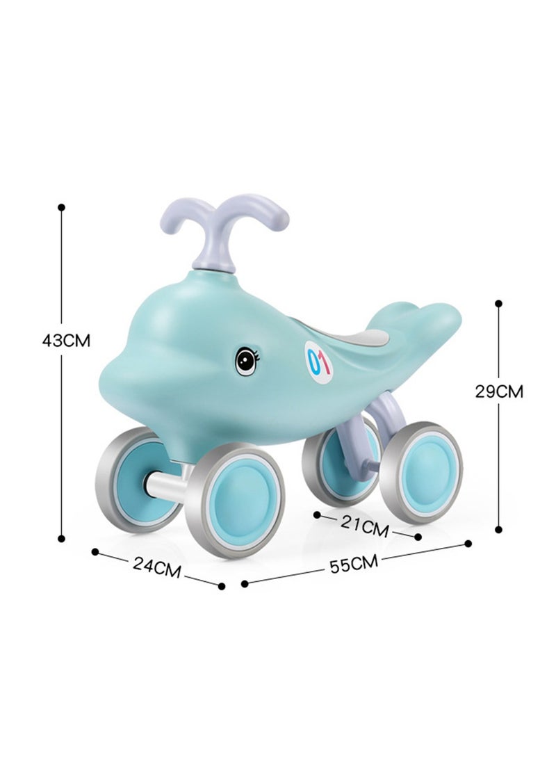 Kids Scooter with Anti-Tip Feature and 135° Steering, Enhances Balance and Coordination Skills for 1-3 Year Olds. Safe and Durable Four-Wheel Toy Vehicle with Soft Seat, Non-Slip Handles .