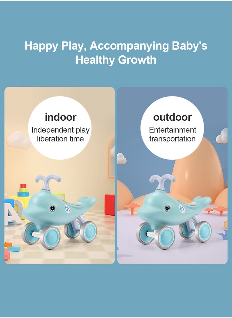 Kids Scooter with Anti-Tip Feature and 135° Steering, Enhances Balance and Coordination Skills for 1-3 Year Olds. Safe and Durable Four-Wheel Toy Vehicle with Soft Seat, Non-Slip Handles .