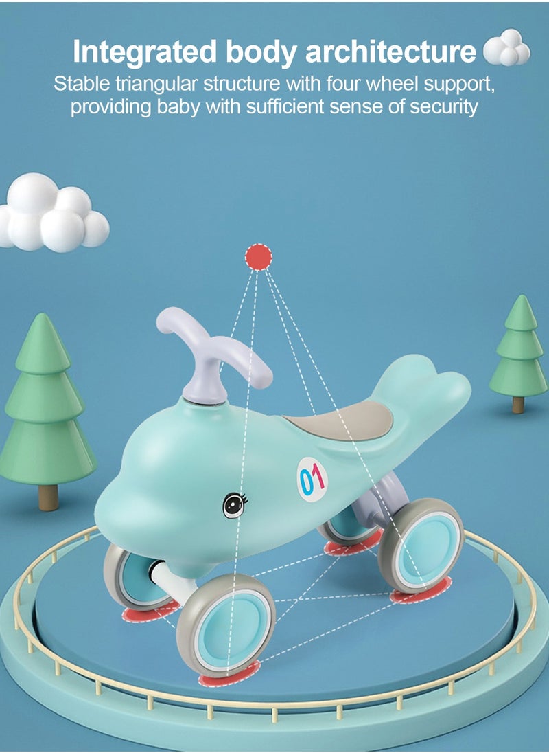 Kids Scooter with Anti-Tip Feature and 135° Steering, Enhances Balance and Coordination Skills for 1-3 Year Olds. Safe and Durable Four-Wheel Toy Vehicle with Soft Seat, Non-Slip Handles .