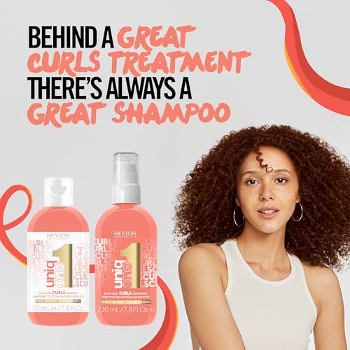 REVLON PROFESSIONAL UniqOne Curls Shampoo, 10-in-1 Sulfate-Free Formula for Curly Hair, Curl Defining, Controls Frizz, Hydrates, Color Safe & Vegan, 7.7 fl oz - Image 4