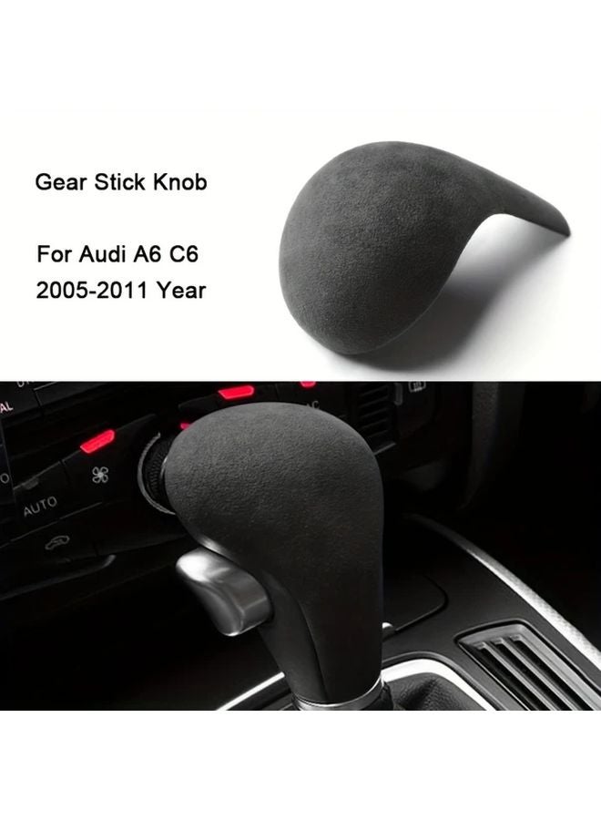 Black Gear Shift Knob Cover For Audi A4 A6 Q5 Q7 2005 2012 - Image 3