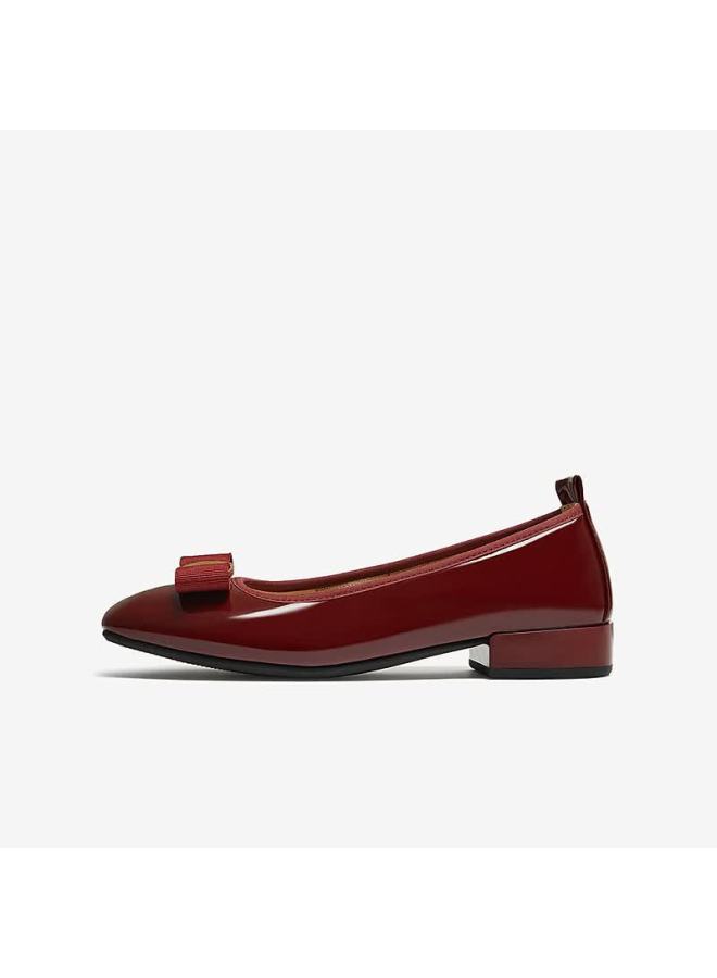 Basto 25 Autumn Shallow Mouth Single Shoes Fashion Commuter Chunky Heel Women's Shoes B1708cq5 Red Size 39 - Image 1