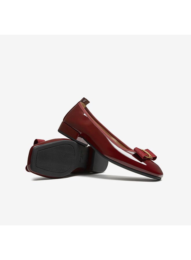 Basto 25 Autumn Shallow Mouth Single Shoes Fashion Commuter Chunky Heel Women's Shoes B1708cq5 Red Size 39 - Image 3