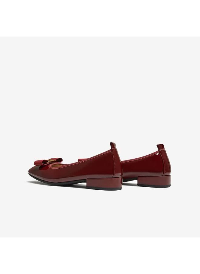 Basto 25 Autumn Shallow Mouth Single Shoes Fashion Commuter Chunky Heel Women's Shoes B1708cq5 Red Size 39 - Image 2