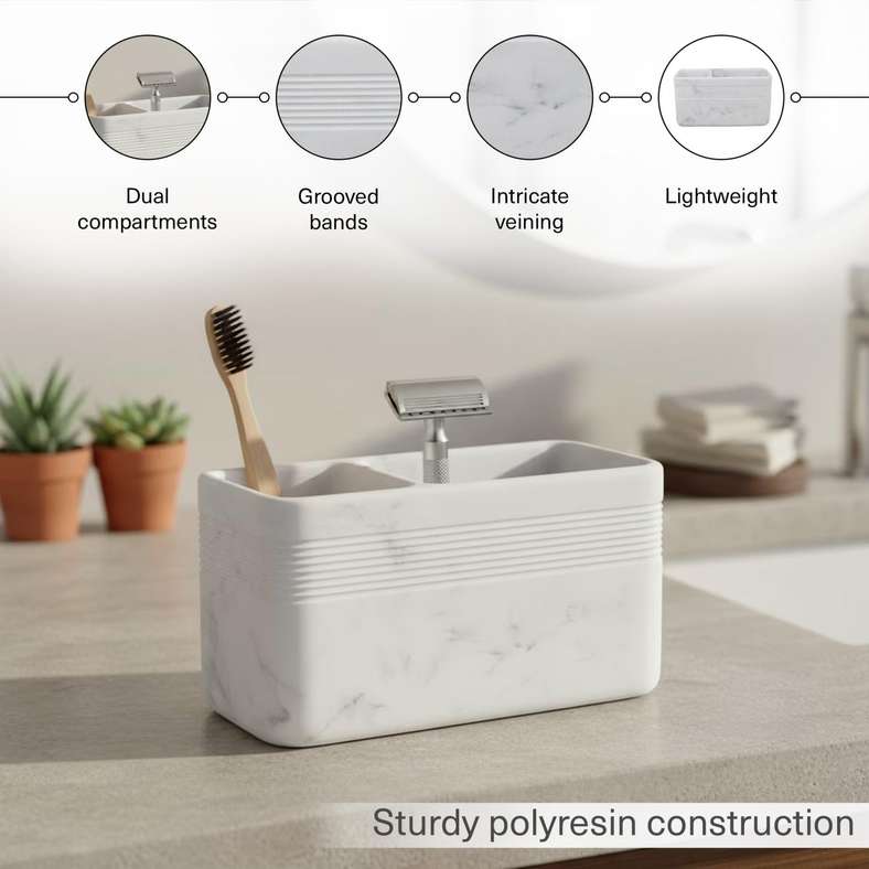 Pan Home حامل فرشاة الأسنان بيا - أبيض - Image 5