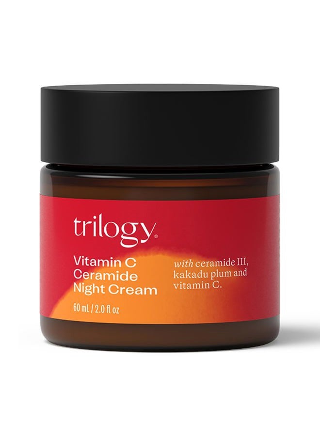 Trilogy Vitamin C Ceramide Night Cream - Hydrate and Brighten Dull Skin, 2 Fl Oz. - Image 1
