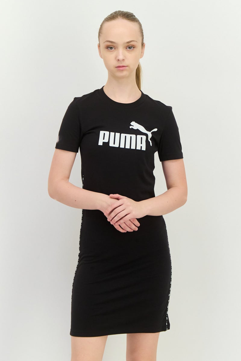 PUMA Women Sportswear Fit Brand Logo Outdoors Dress, Black/ White  - Image 1