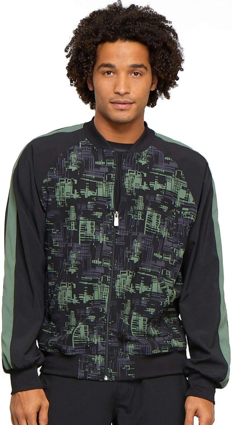 Cherokee Infinity Men Warm Up Scrubs Jacket Zip Front Bomber CK311 - Image 1
