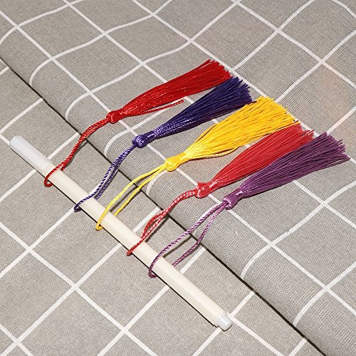 VAPKER 100 Pieces 13cm/5-Inch Silky Handmade Soft Tassels Floss Bookmark Tassels with 2-Inch Cord Loop for Jewelry Making, DIY Projects, Bookmarks(25 Colors) - Image 5