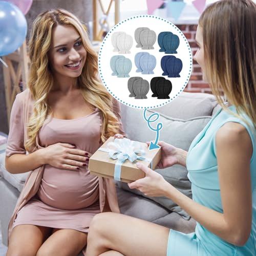 Jeere 8 Pairs Newborn Baby Muslin Mittens 0-6 Months No Scratch Elastic Wrist Soft Breathable Gloves Bulk Cotton for Infant (Fresh Color) - Image 5