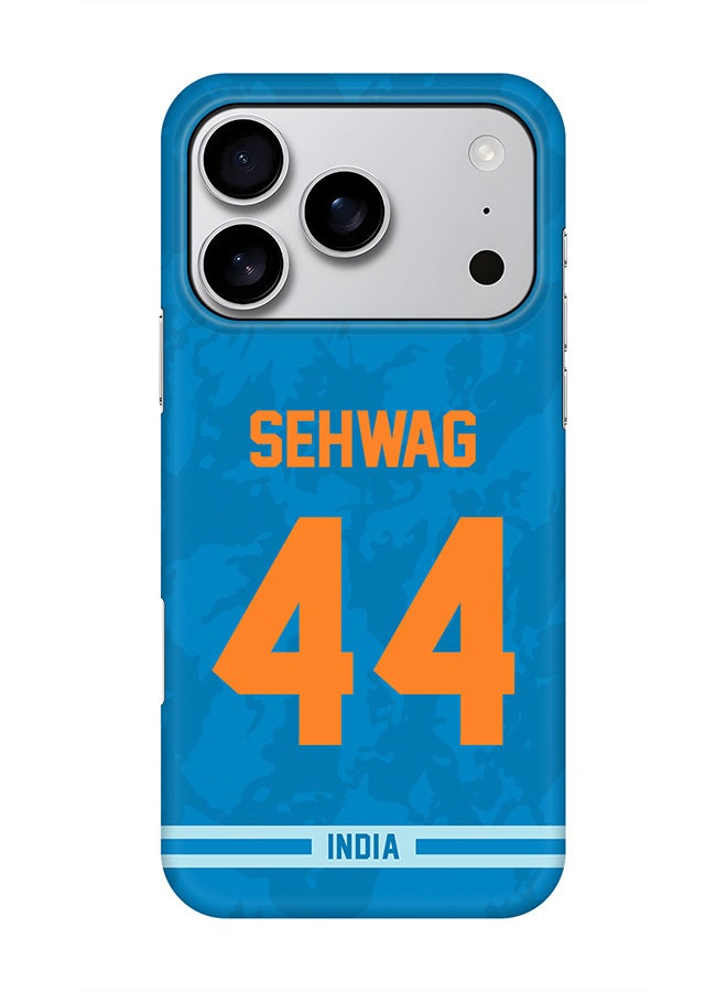 Stylizedd For iPhone 17 Pro,Case, [Compatible with MagSafe] Magnetic cover Slim fit Protection Matte, - India Virender Sehwag, Jersey No 44