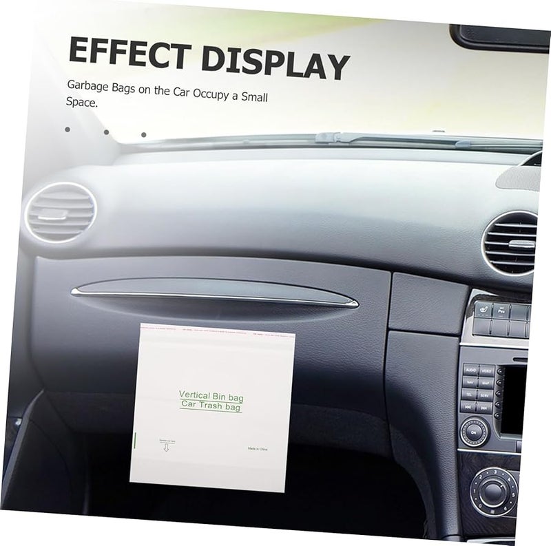 Unomor 40pcs Mini Adhesive Car Trash Bags Disposable Vehicle Garbage Pouch for Travel Auto Cleaning - Image 4