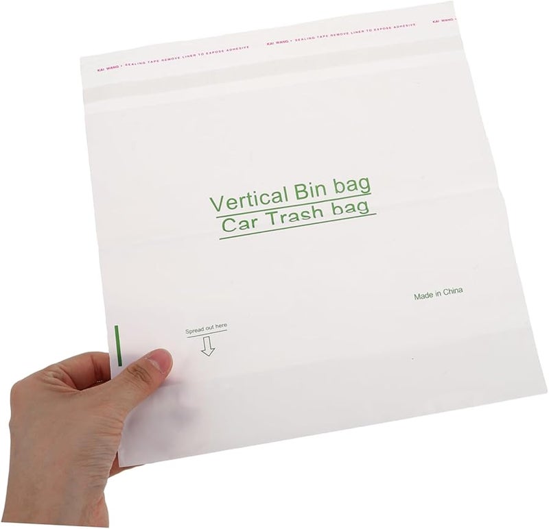 Unomor 40pcs Mini Adhesive Car Trash Bags Disposable Vehicle Garbage Pouch for Travel Auto Cleaning - Image 5